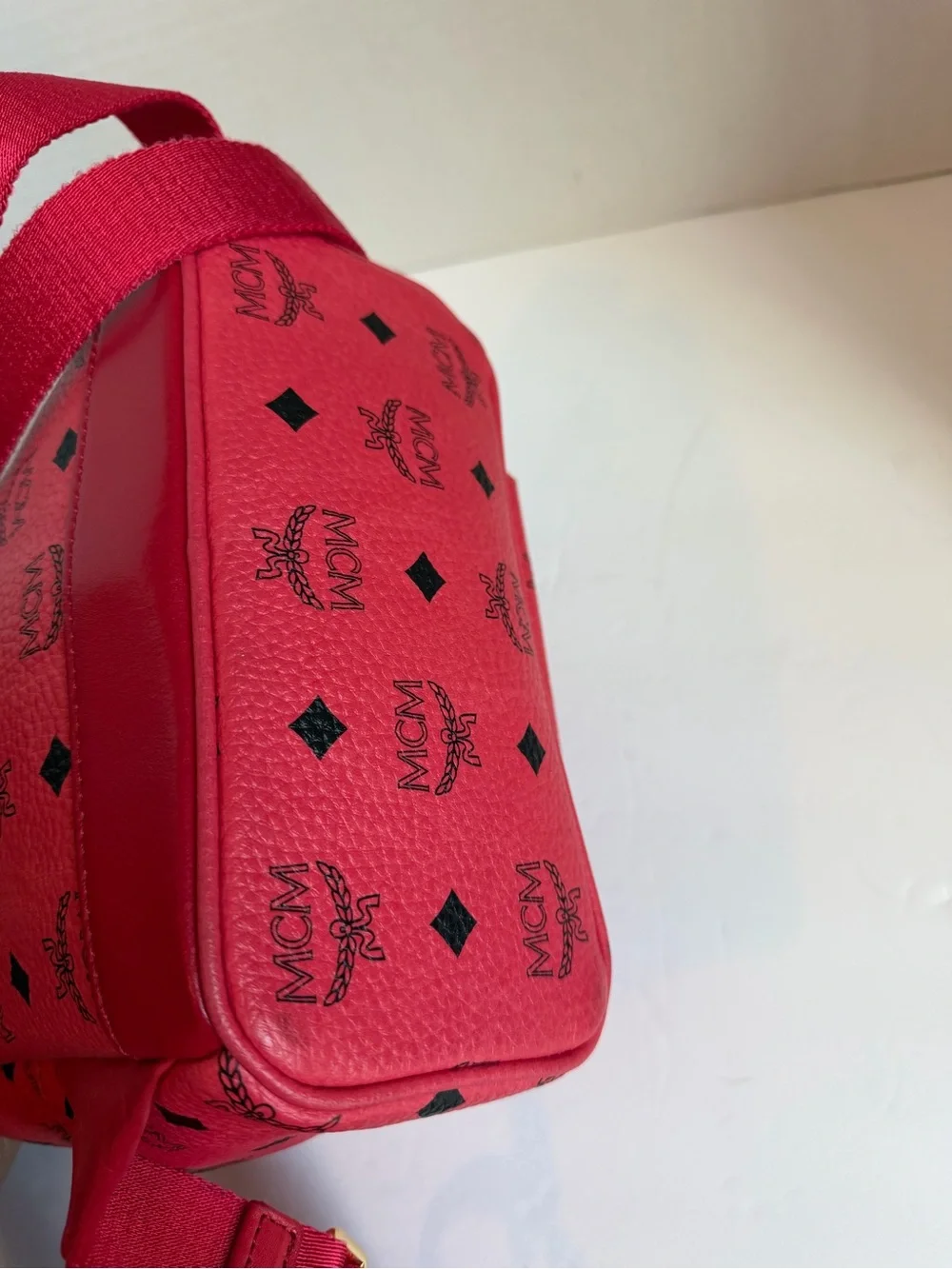 MCM Red Backpack- small